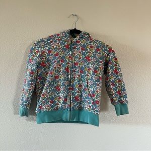 Mini Boden Floral Shaggy Lined Sweatshirt size 7-8 years